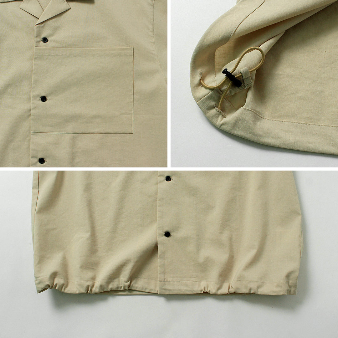 BASISBROEK / Dean Camisa elástica con cuello abierto en mezcla de lino