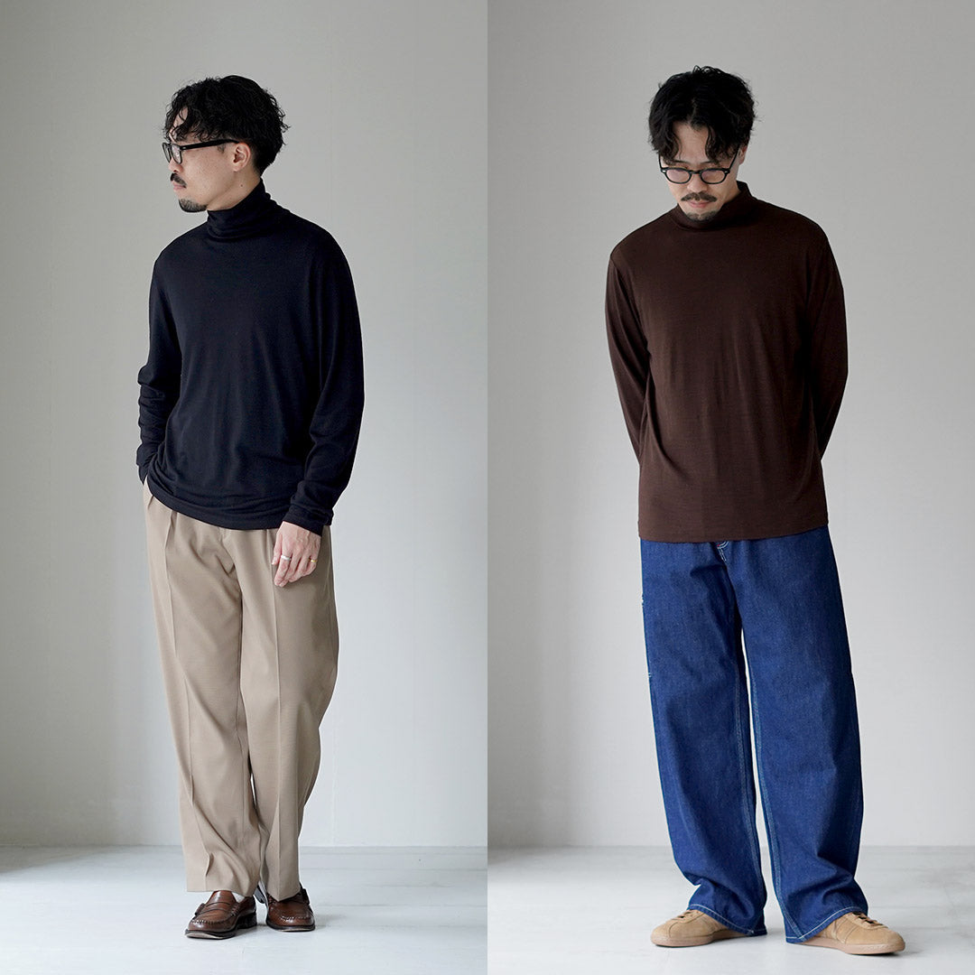 LIFiLL / 울리시 하이넥 긴팔 티셔츠