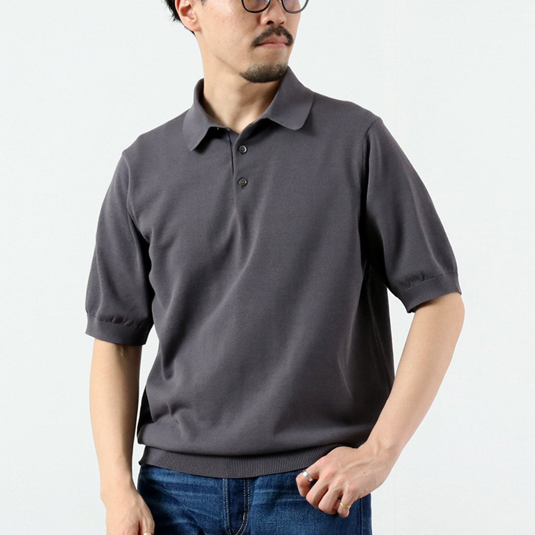 RINASCENTE / 맞춤 주문 12G 저지 하이브리드 워셔블 폴로셔츠