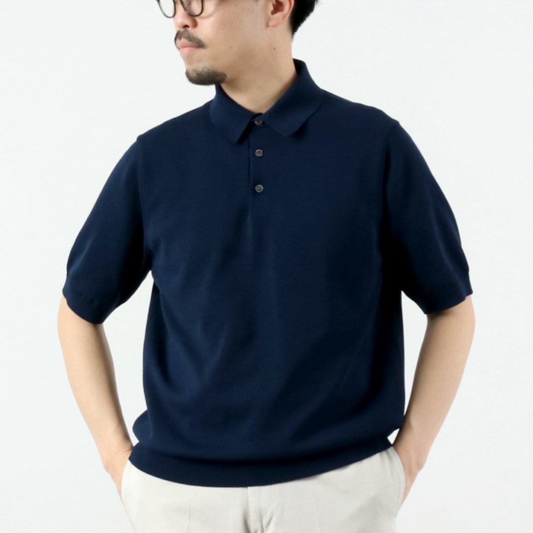 RINASCENTE / 맞춤 주문 12G 저지 하이브리드 워셔블 폴로셔츠
