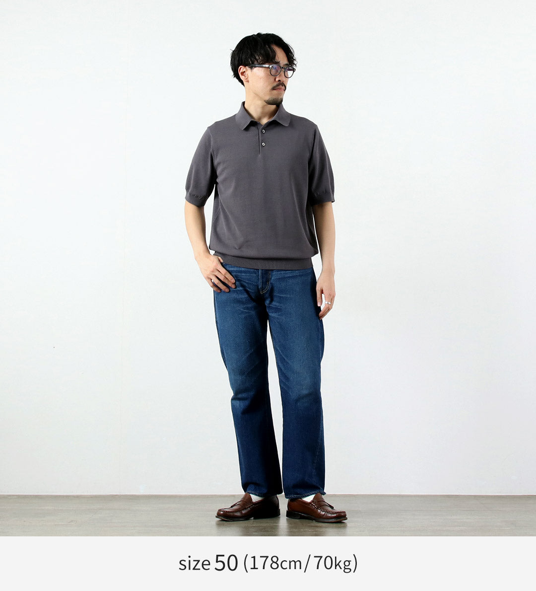 RINASCENTE / 맞춤 주문 12G 저지 하이브리드 워셔블 폴로셔츠