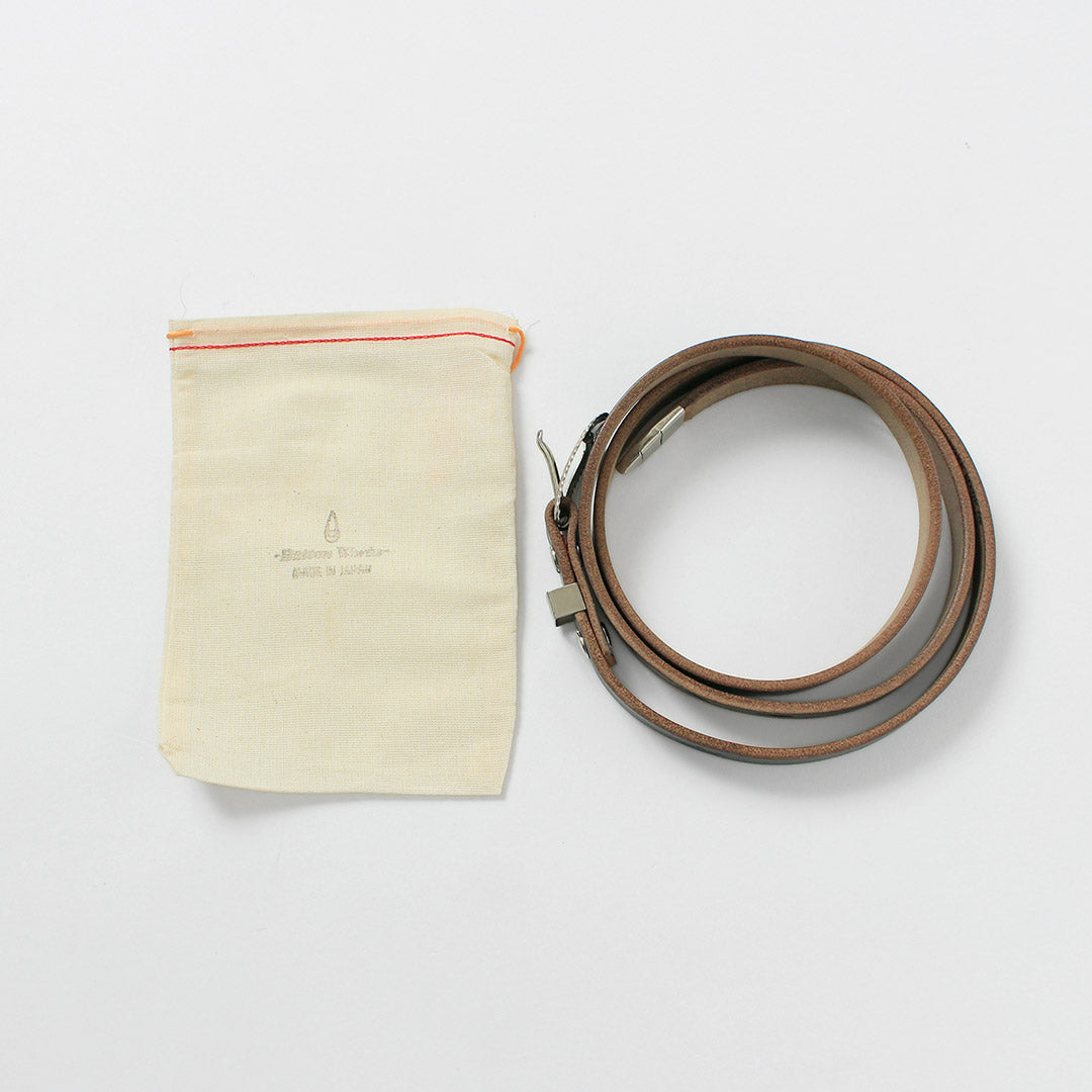 BUTTON WORKS / Ceinture étroite à boucle Western N&J
