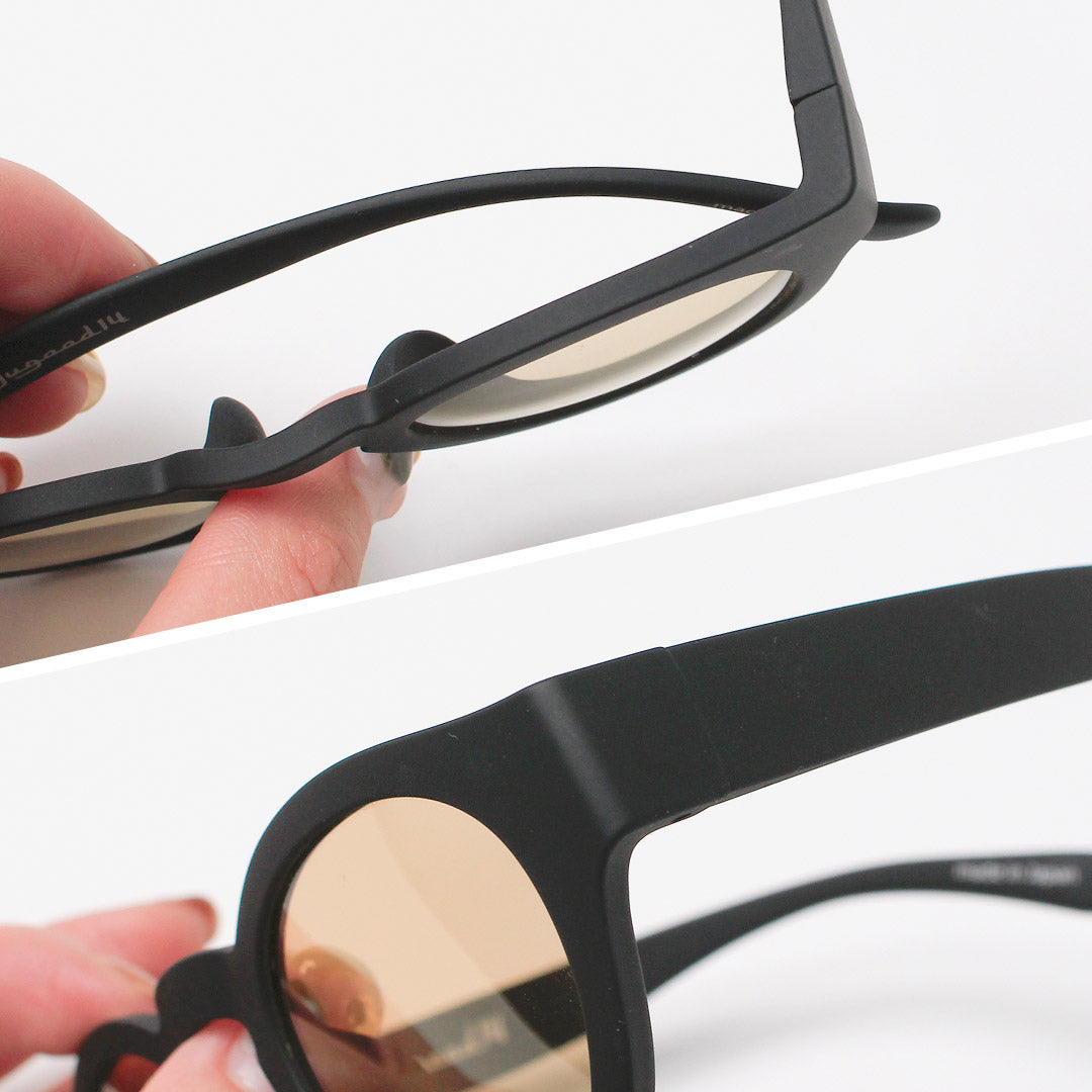 JUGAAD14 / Gafas de sol Harbor Grip Matte estilo francés con montura Boston