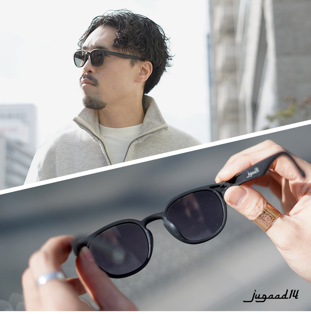 JUGAAD14 / 코브 그립 매트 선글라스 프렌치 웰링턴 프레임