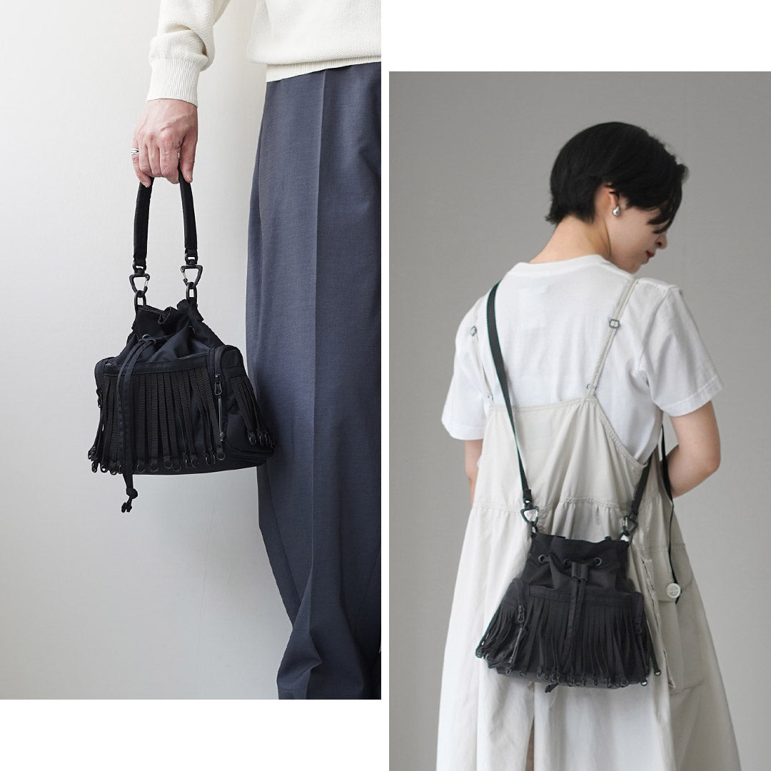 BAICYCLON BY BAGJACK / BCL-126 Mochila con cordón y flecos con cinta Repelente al agua 2 VÍAS