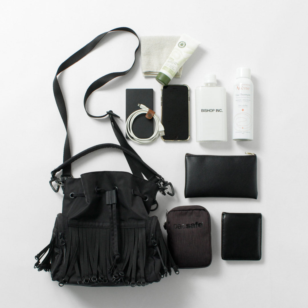 BAICYCLON BY BAGJACK / BCL-126 Mochila con cordón y flecos con cinta Repelente al agua 2 VÍAS