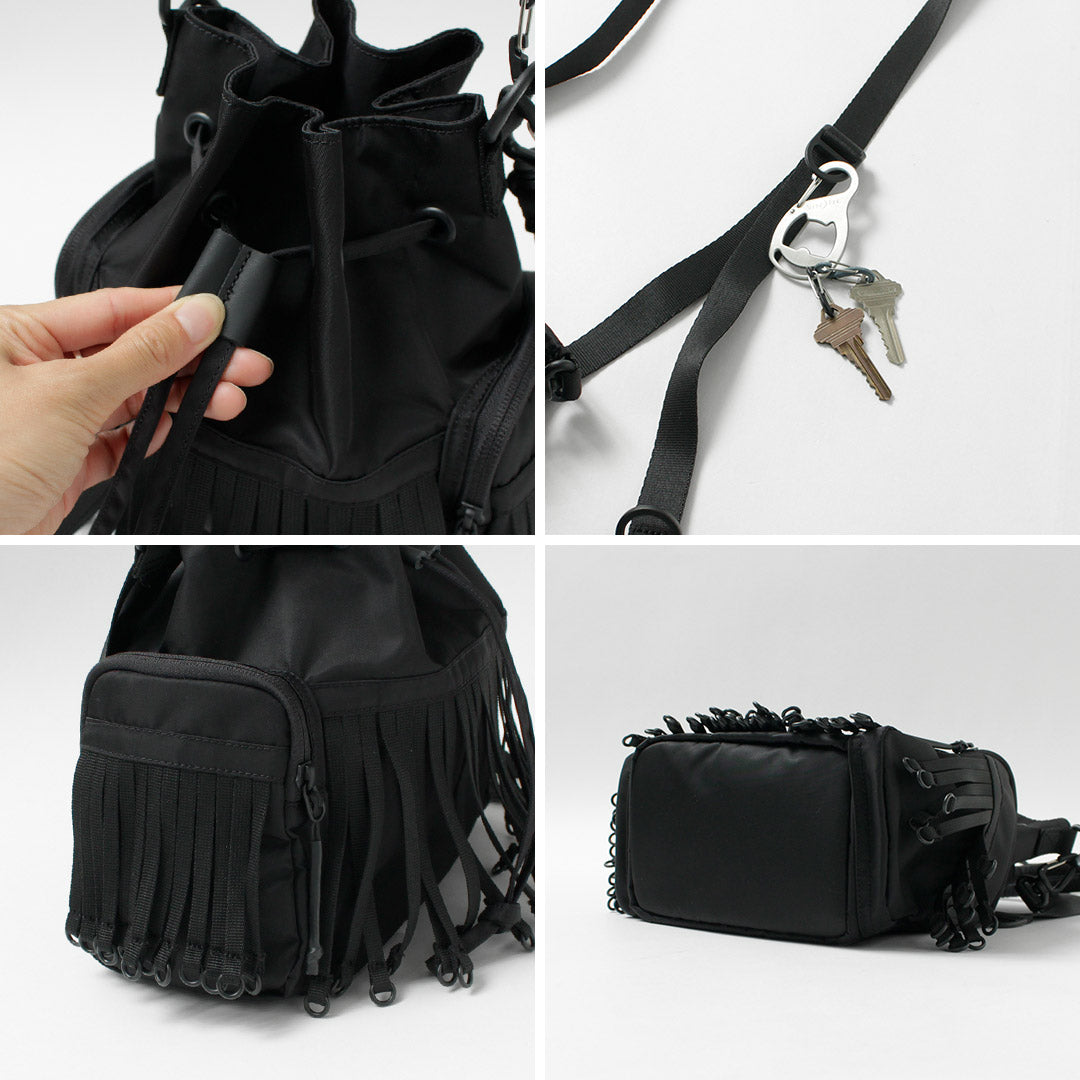 BAICYCLON BY BAGJACK / BCL-126 Mochila con cordón y flecos con cinta Repelente al agua 2 VÍAS