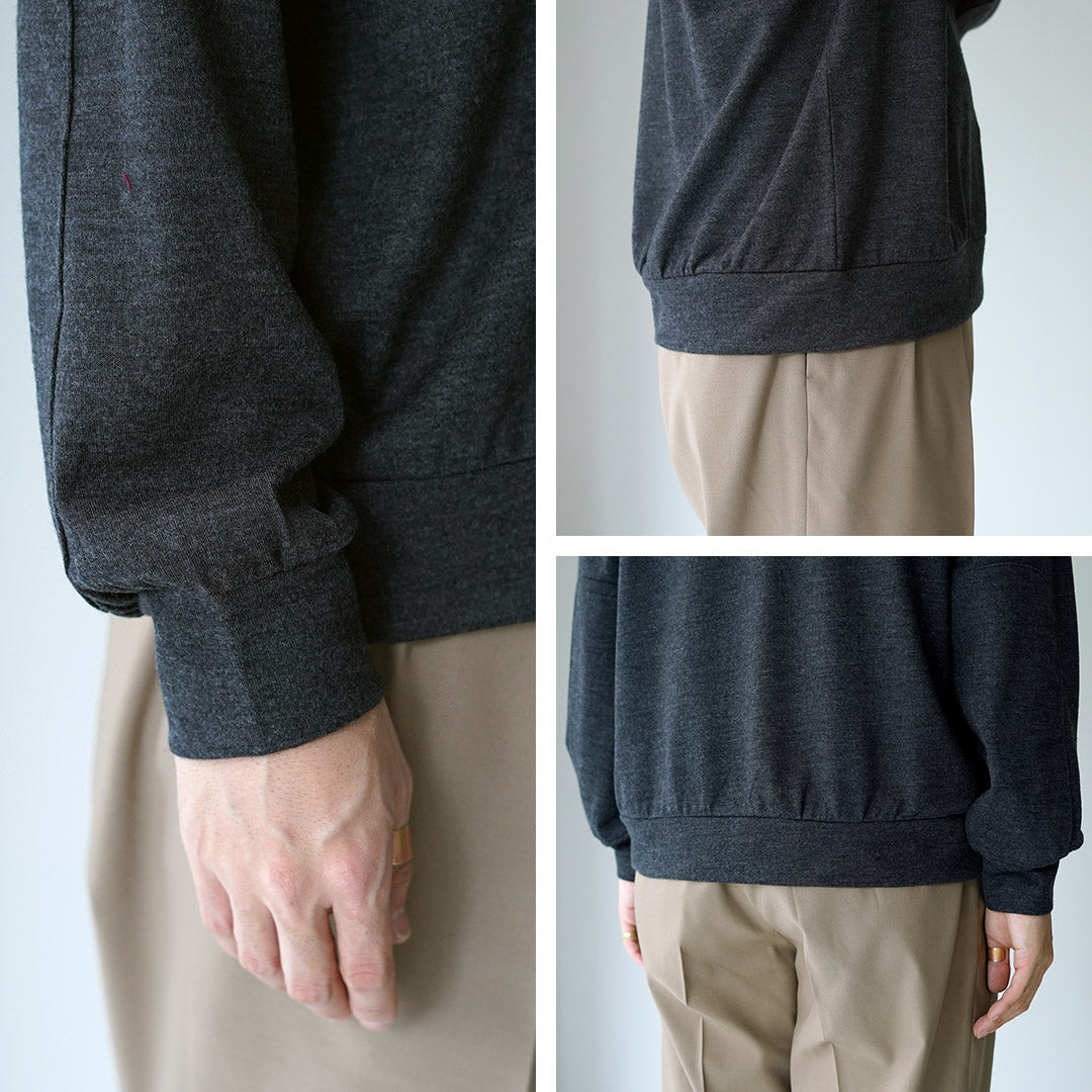 KEMA DESIGNS / 可水洗羊毛肘部拼貼針織 T 卹