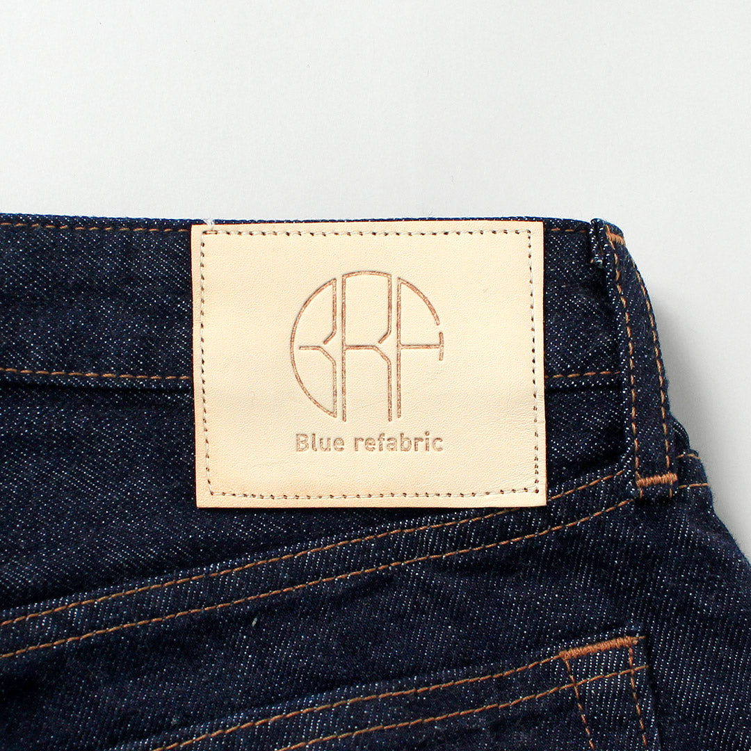 Refabric bleu / Jean 5P semi-large fuselé 13oz
