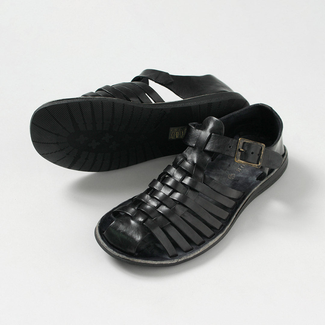 BRADOR / Sandales en cuir Gurkha