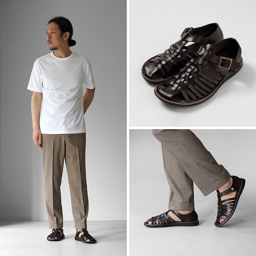 BRADOR / Sandales en cuir Gurkha