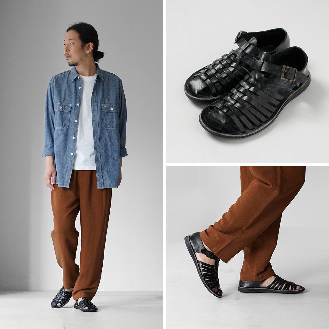 BRADOR / Sandales en cuir Gurkha