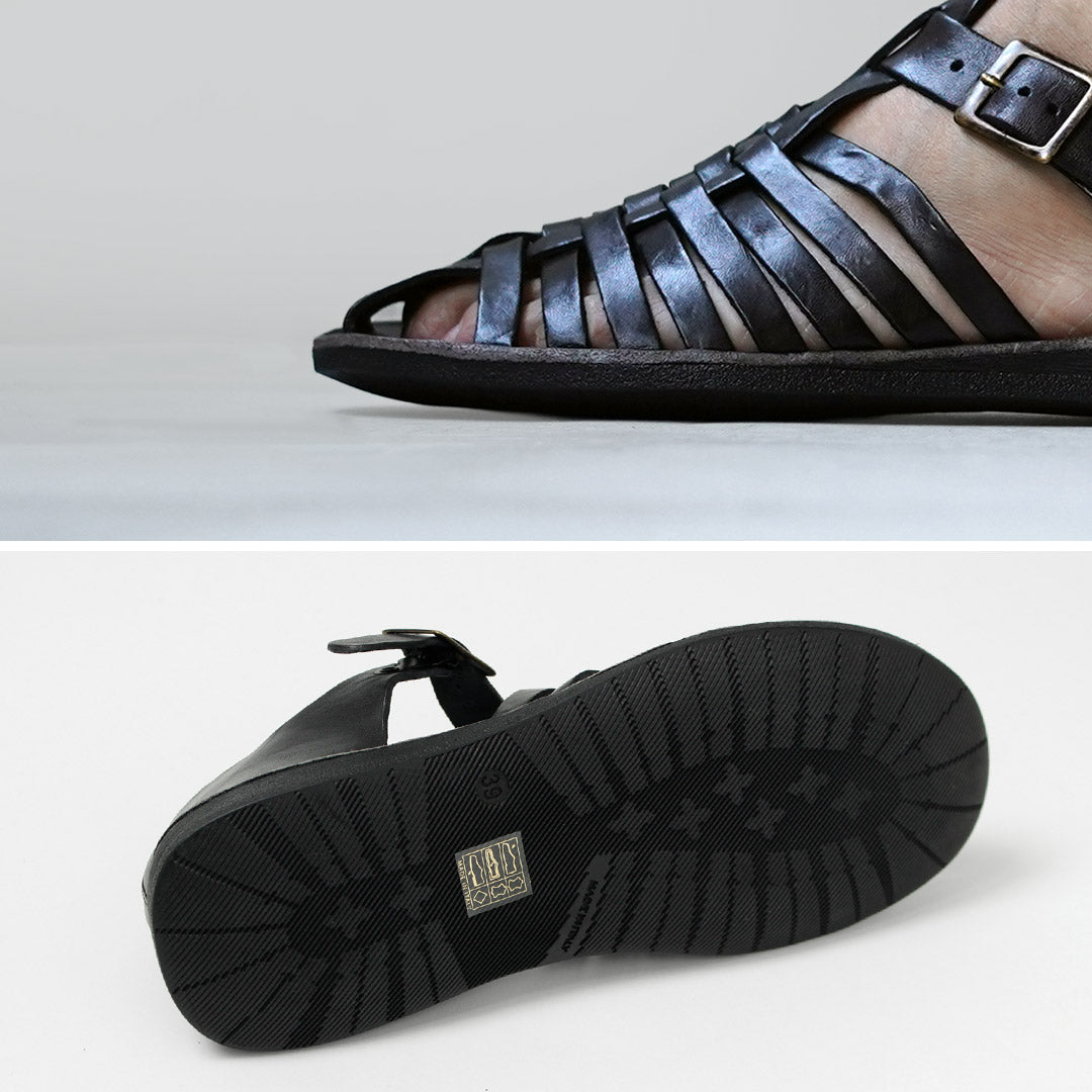 BRADOR / Sandales en cuir Gurkha