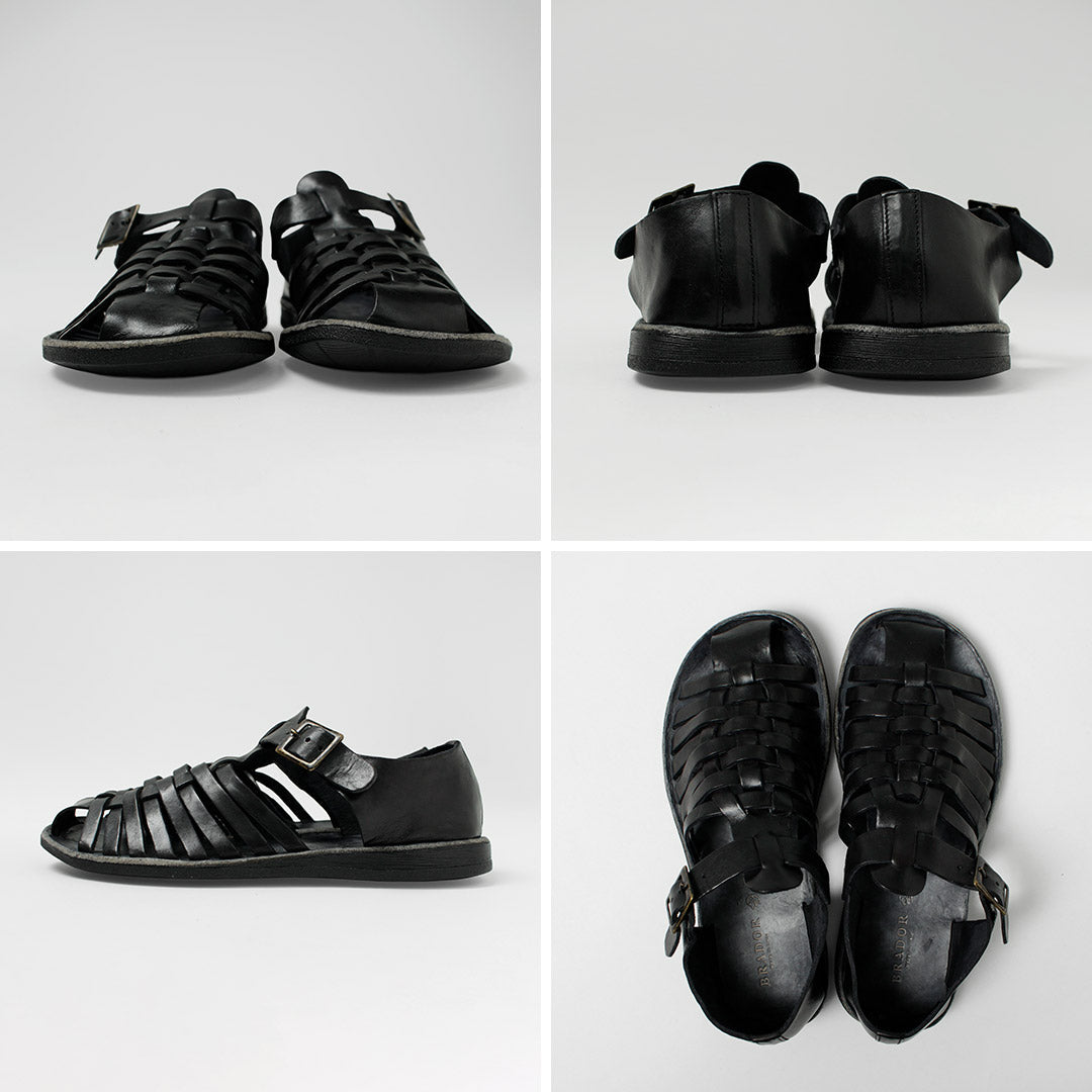 BRADOR / Sandales en cuir Gurkha