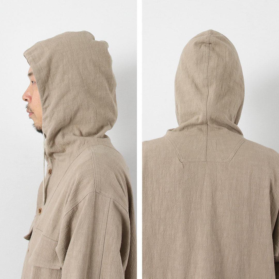 KEMA DESIGNS / Parka de playa desigual de lino y algodón