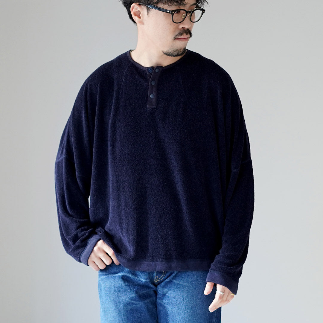 KEMA DESIGNS / Linen Pile Henley Neck Pullover