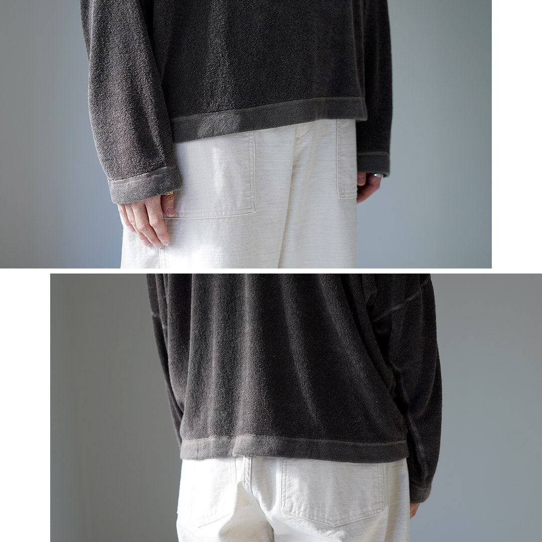 KEMA DESIGNS / Linen Pile Henley Neck Pullover