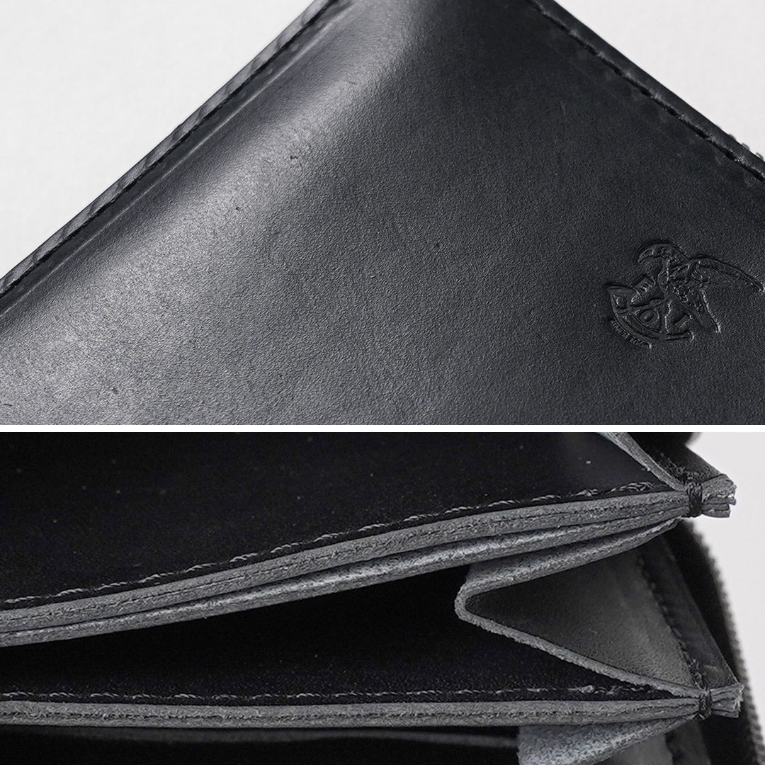 MR.OLIVE / Portefeuille Compact Zippé Horween Chromexcel Cuir
