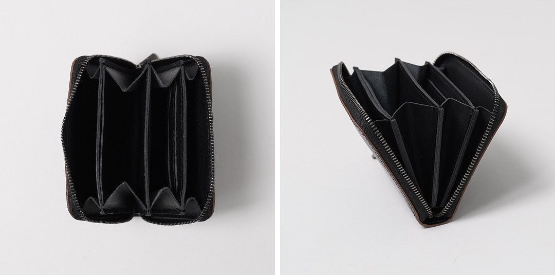 MR.OLIVE / Portefeuille Compact Zippé Horween Chromexcel Cuir