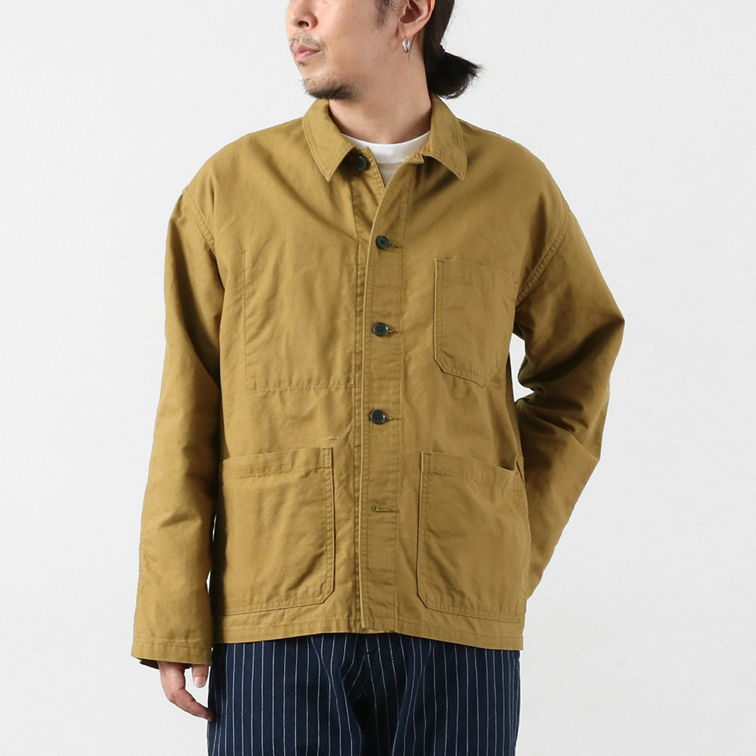 Refabric bleu / Veste de combinaison française en canard