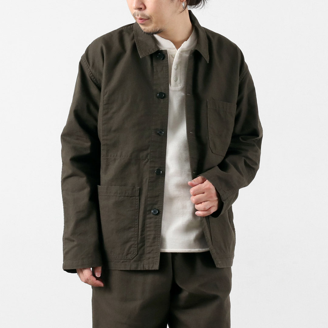 Refabric bleu / Veste de combinaison française en canard