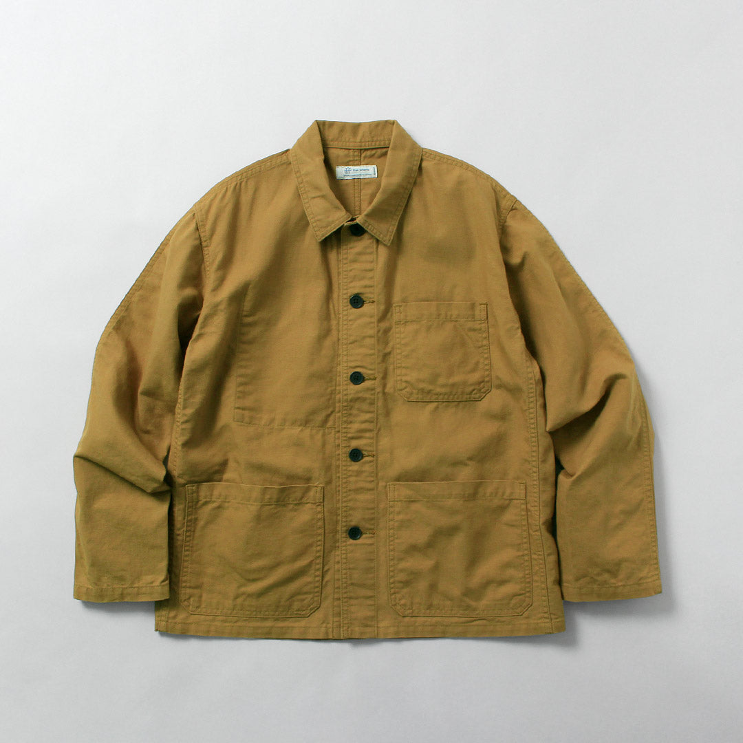 Refabric bleu / Veste de combinaison française en canard