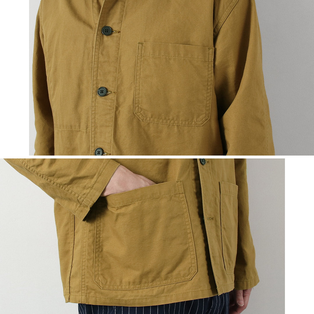 Refabric bleu / Veste de combinaison française en canard