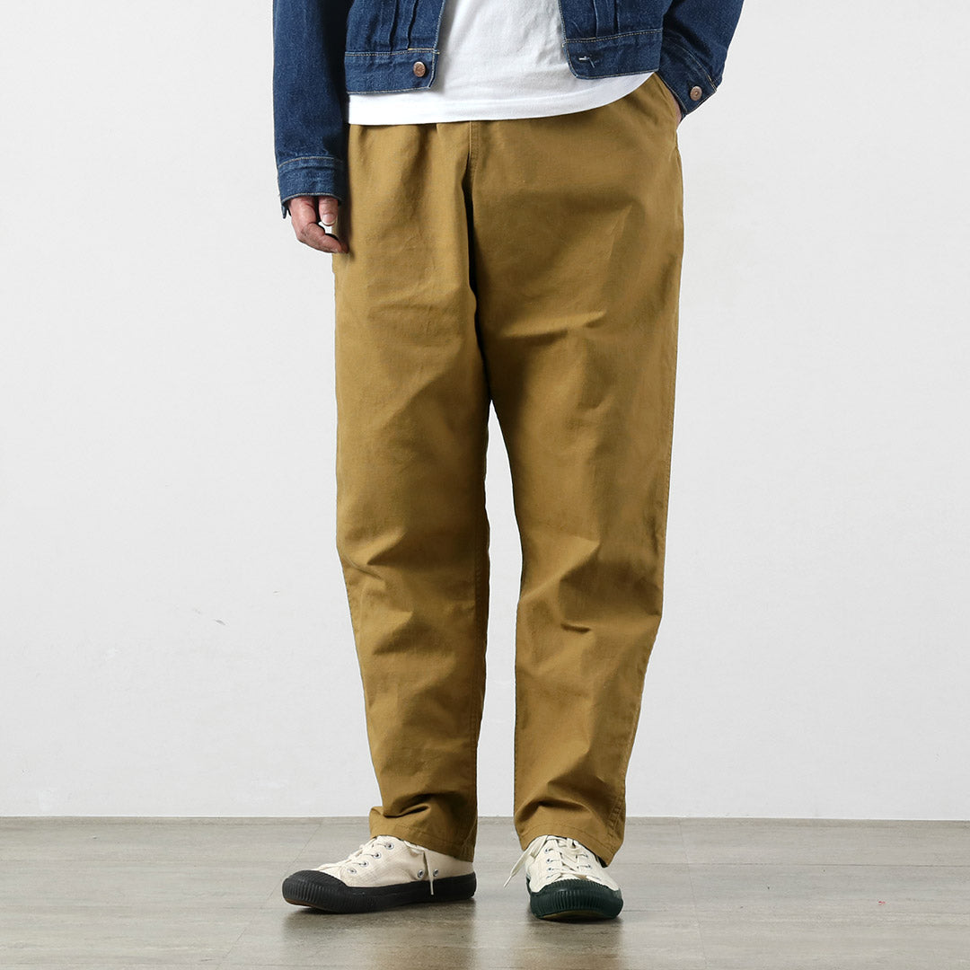 蓝色再生面料/鸭绒休闲裤