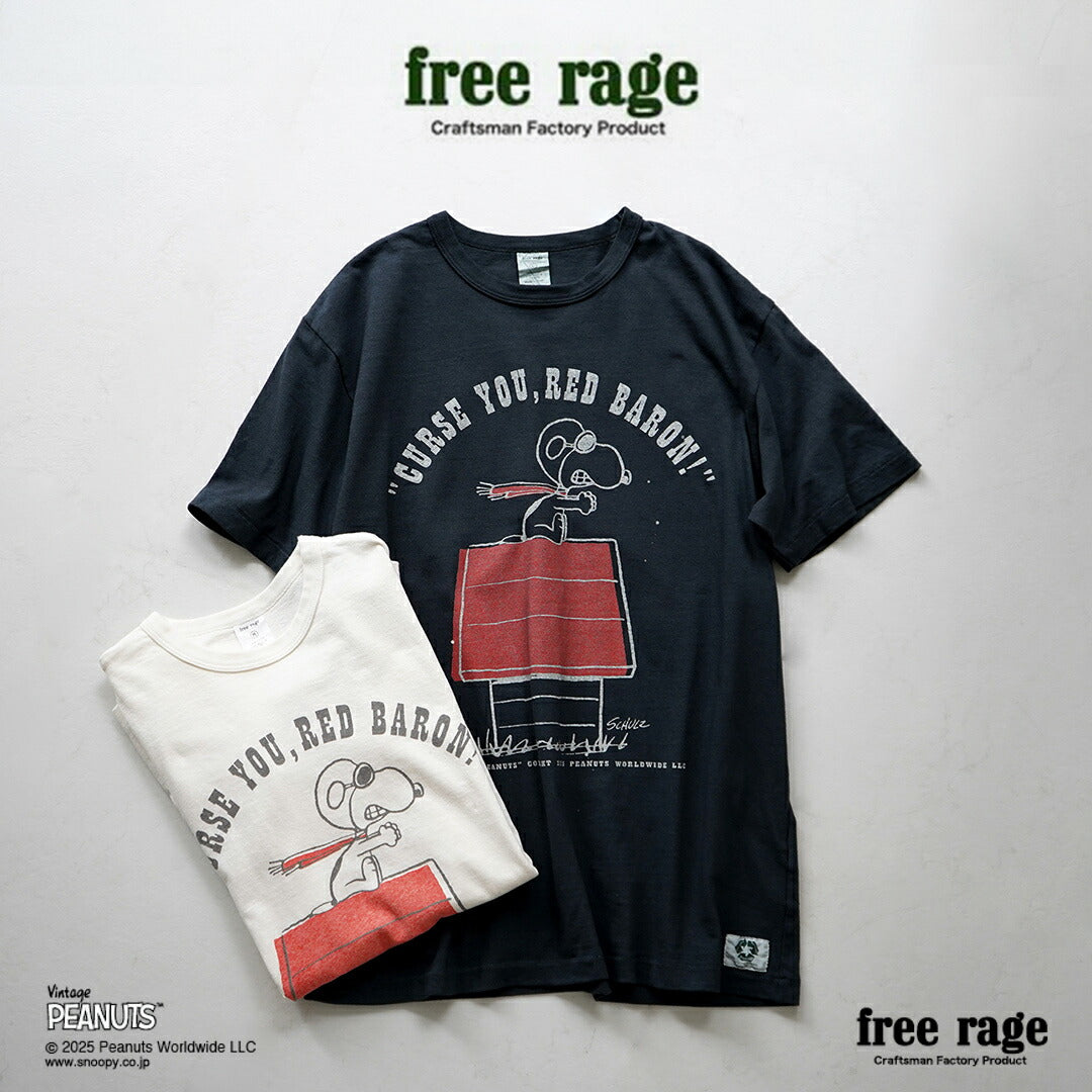 FREE RAGE / PEANUTS×free rage T-shirt à manches courtes en coton recyclé imprimé Red Baron