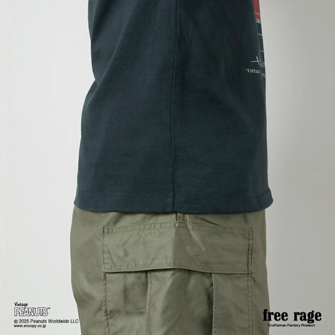 FREE RAGE / PEANUTS×free rage T-shirt à manches courtes en coton recyclé imprimé Red Baron