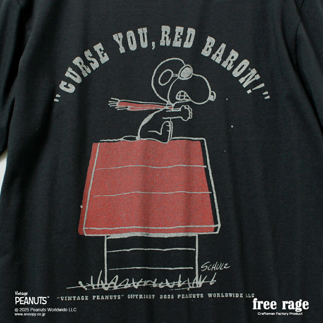 FREE RAGE / PEANUTS×free rage T-shirt à manches courtes en coton recyclé imprimé Red Baron