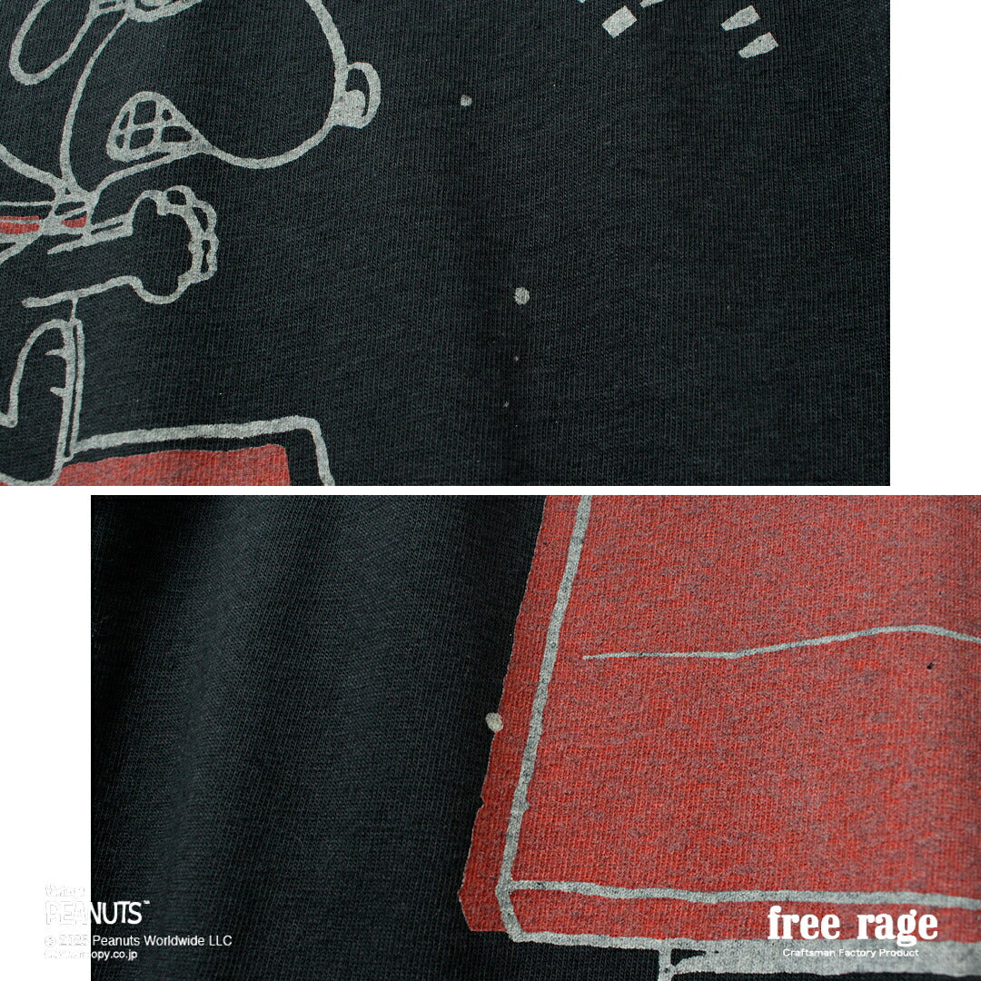 FREE RAGE / PEANUTS×free rage T-shirt à manches courtes en coton recyclé imprimé Red Baron