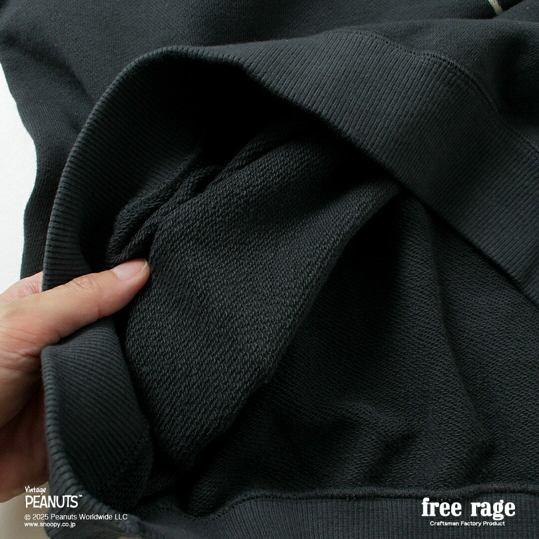 FREE RAGE / PEANUTS×free rage RED BARON Print Raglan Sweatshirt