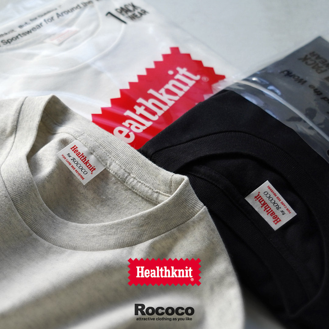 HEALTHKNIT / Camiseta de manga corta universal de algodón con cuello redondo exclusiva de EE. UU.