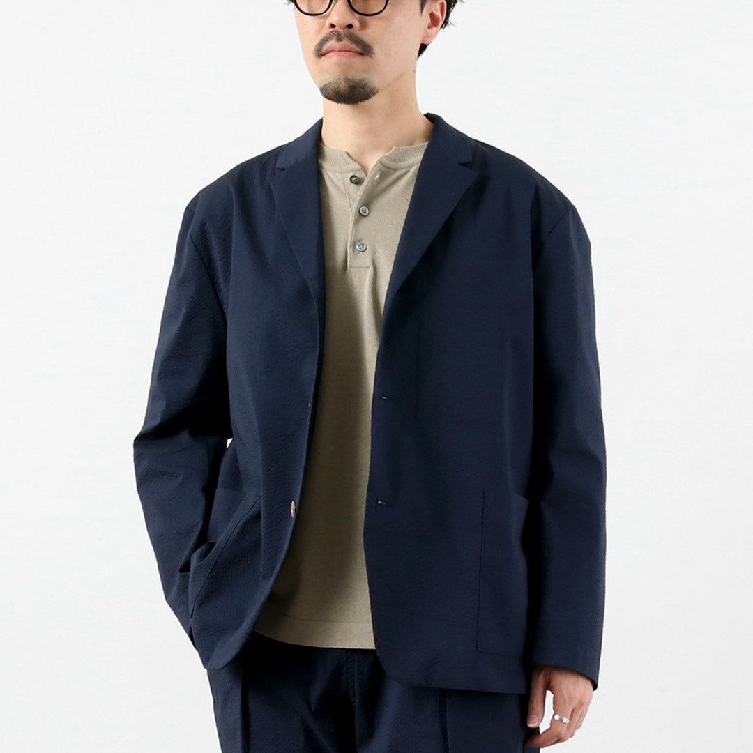 RE HECHO EN TOKIO JAPÓN / Chaqueta Coolmax Seersucker Tailored 3B