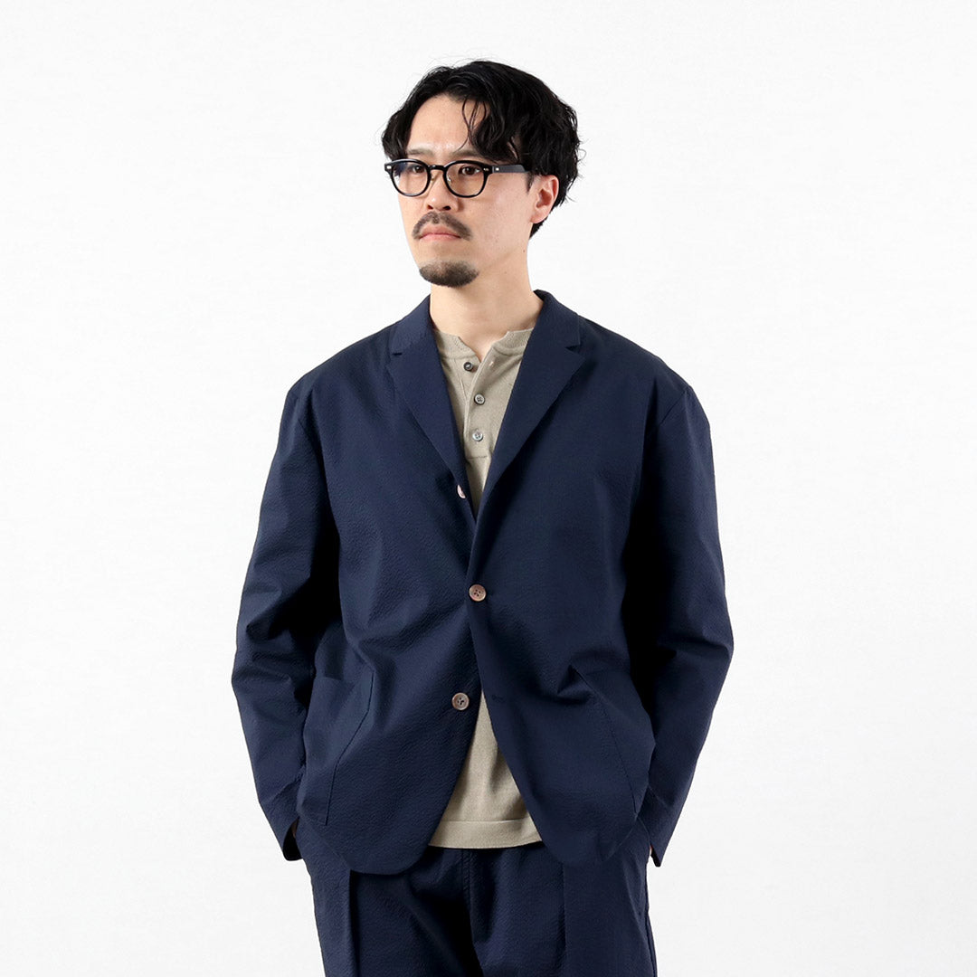 RE HECHO EN TOKIO JAPÓN / Chaqueta Coolmax Seersucker Tailored 3B