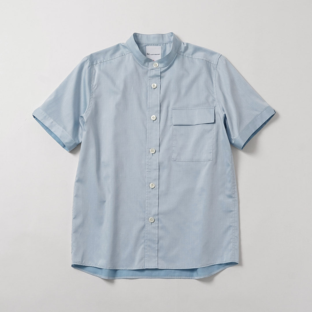 RE MADE IN TOKYO JAPAN / Chemise CPO à manches courtes en sergé chambray 200/2