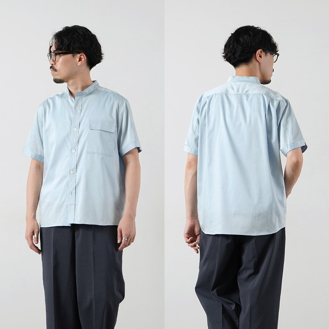 RE MADE IN TOKYO JAPAN / Chemise CPO à manches courtes en sergé chambray 200/2