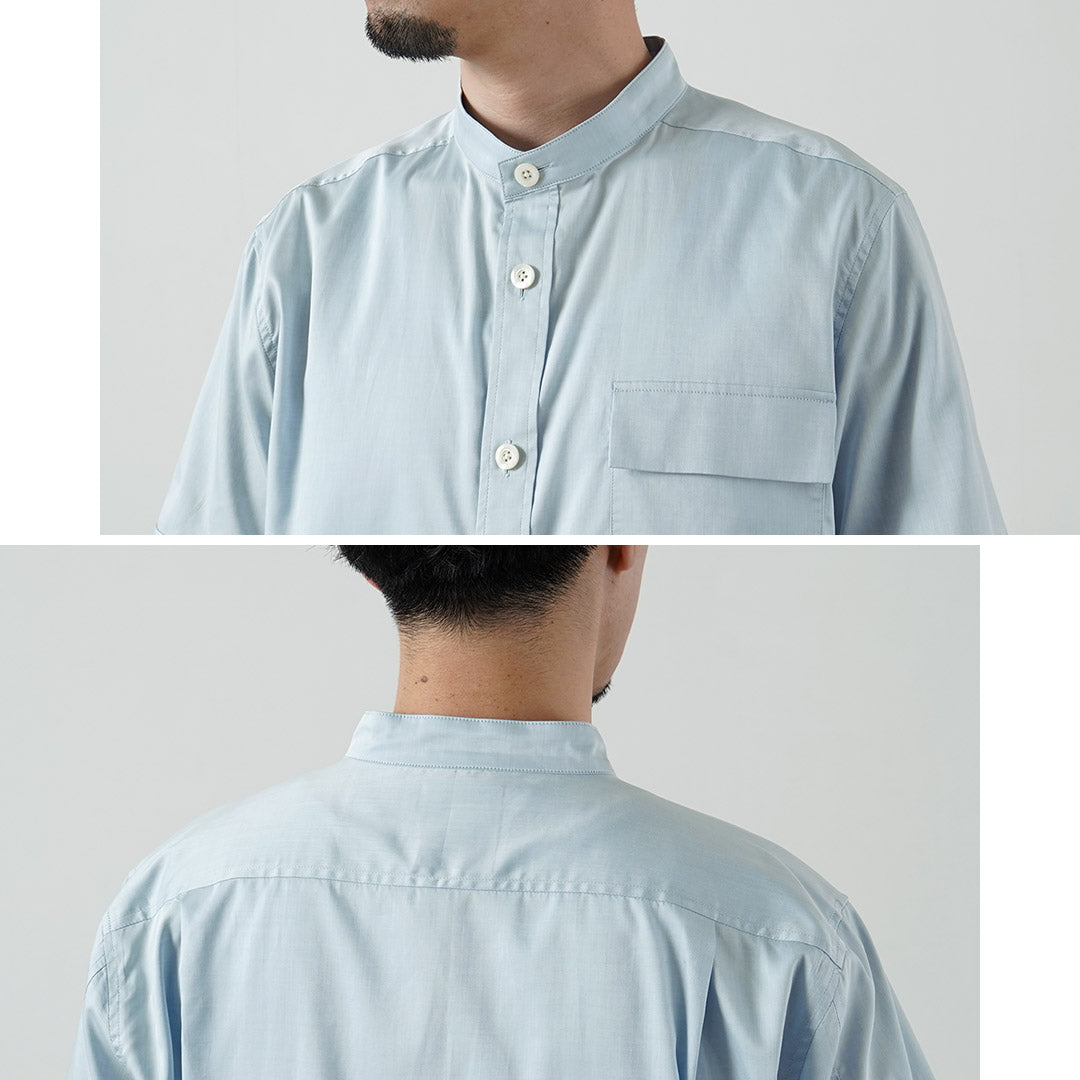 RE MADE IN TOKYO JAPAN / Chemise CPO à manches courtes en sergé chambray 200/2