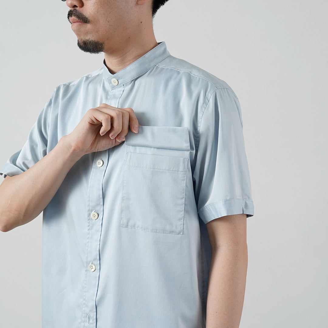 RE MADE IN TOKYO JAPAN / Chemise CPO à manches courtes en sergé chambray 200/2