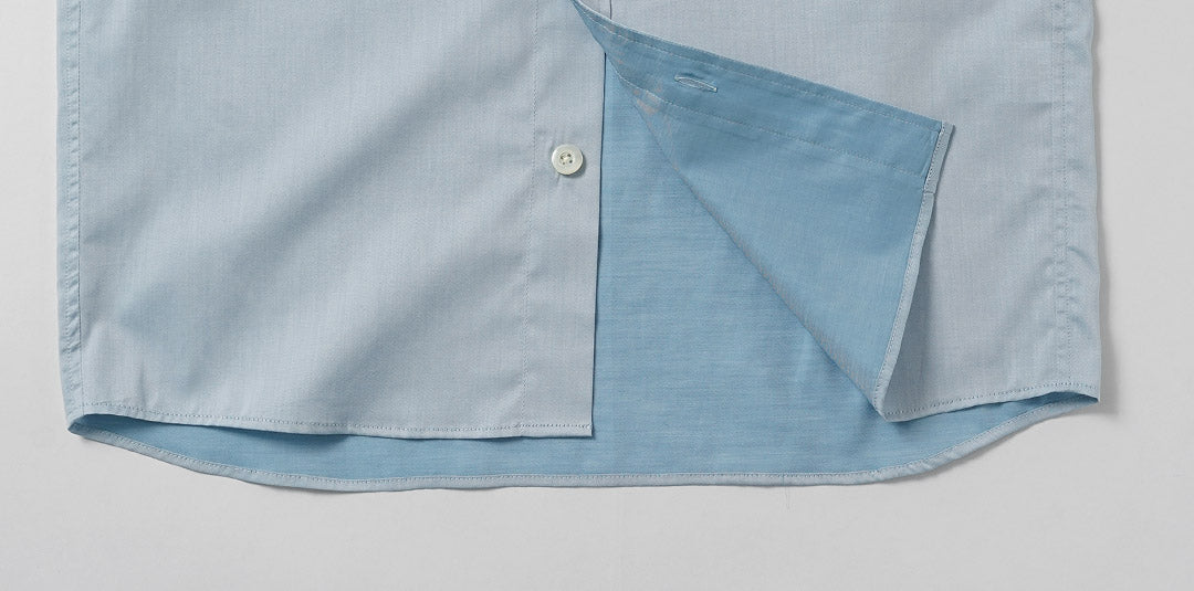 RE MADE IN TOKYO JAPAN / Chemise CPO à manches courtes en sergé chambray 200/2