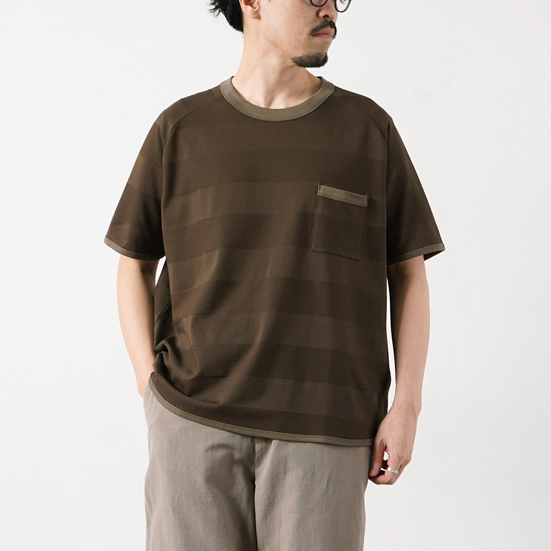 RE HECHO EN TOKIO JAPÓN / Camiseta de punto con borde jacquard Cool Max