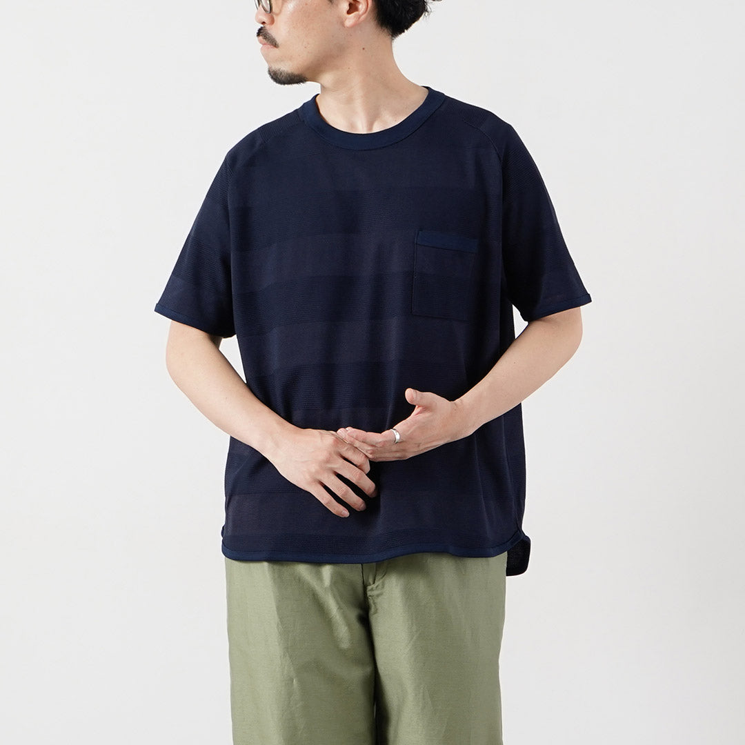 RE HECHO EN TOKIO JAPÓN / Camiseta de punto con borde jacquard Cool Max