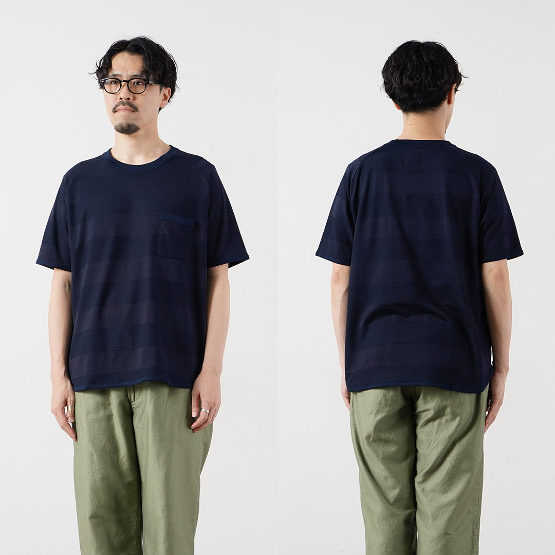RE HECHO EN TOKIO JAPÓN / Camiseta de punto con borde jacquard Cool Max