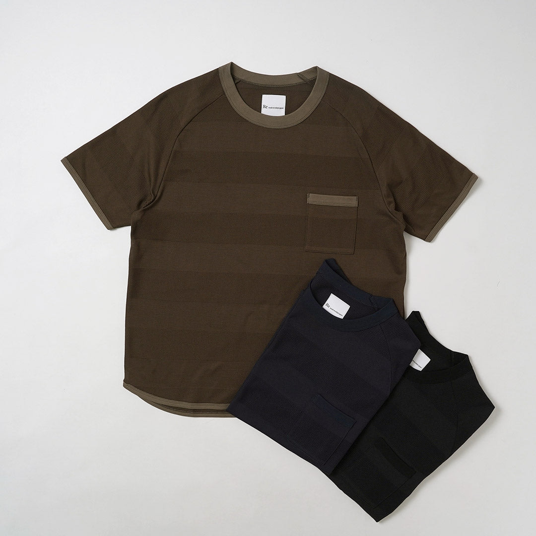 RE HECHO EN TOKIO JAPÓN / Camiseta de punto con borde jacquard Cool Max