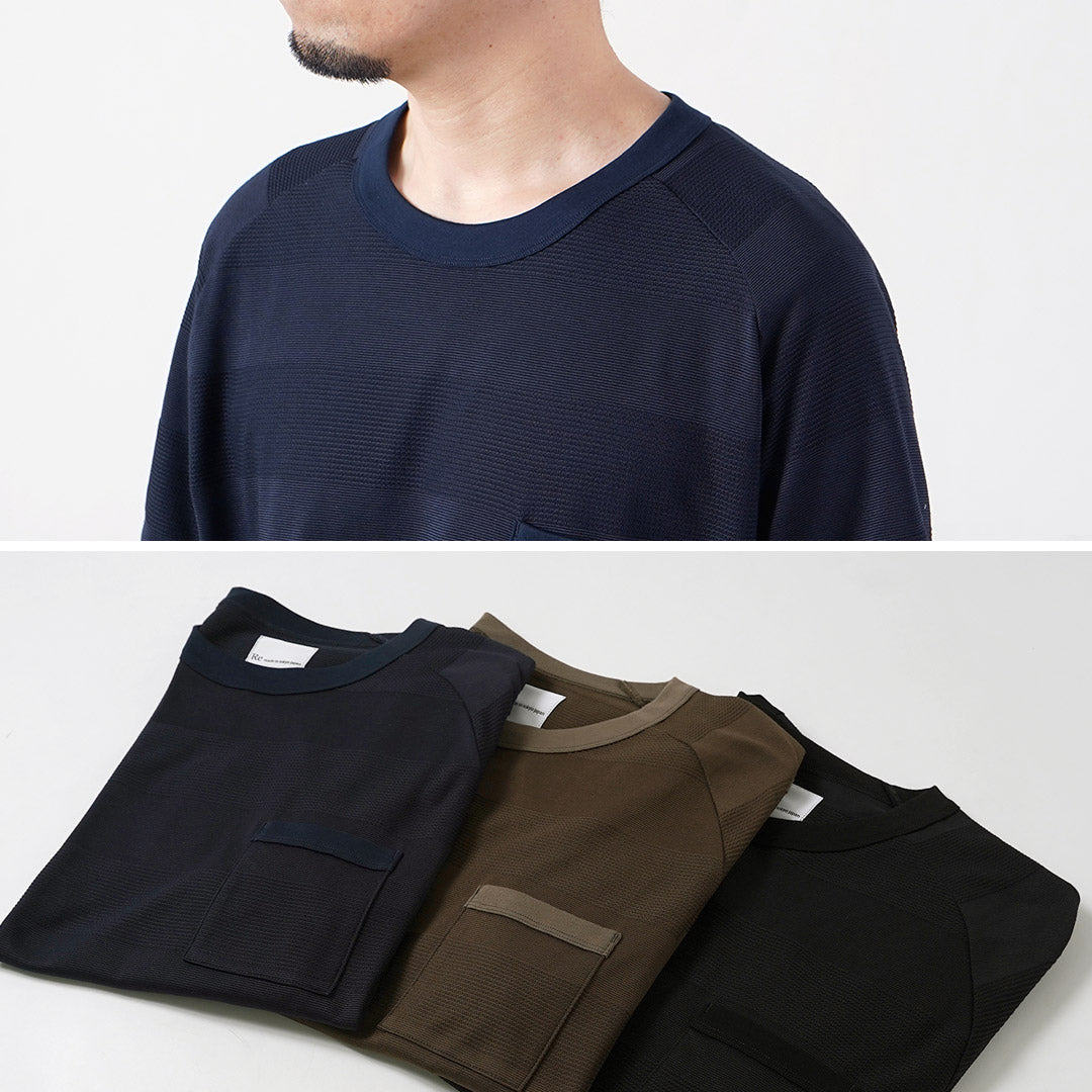 RE HECHO EN TOKIO JAPÓN / Camiseta de punto con borde jacquard Cool Max