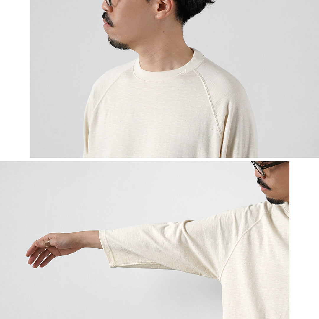 TIEASY / HDCS Light Raglan 3/4 Sleeve Crew Neck T-Shirt