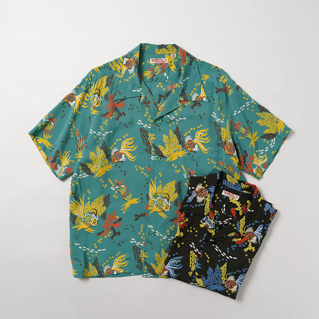 SUN SURF / Tropical Fish Hawaiian Shirt