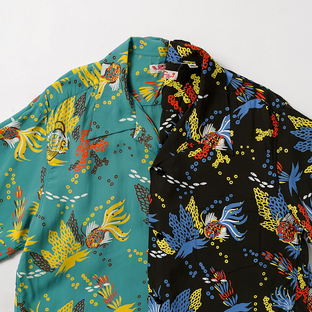 SUN SURF / Tropical Fish Hawaiian Shirt