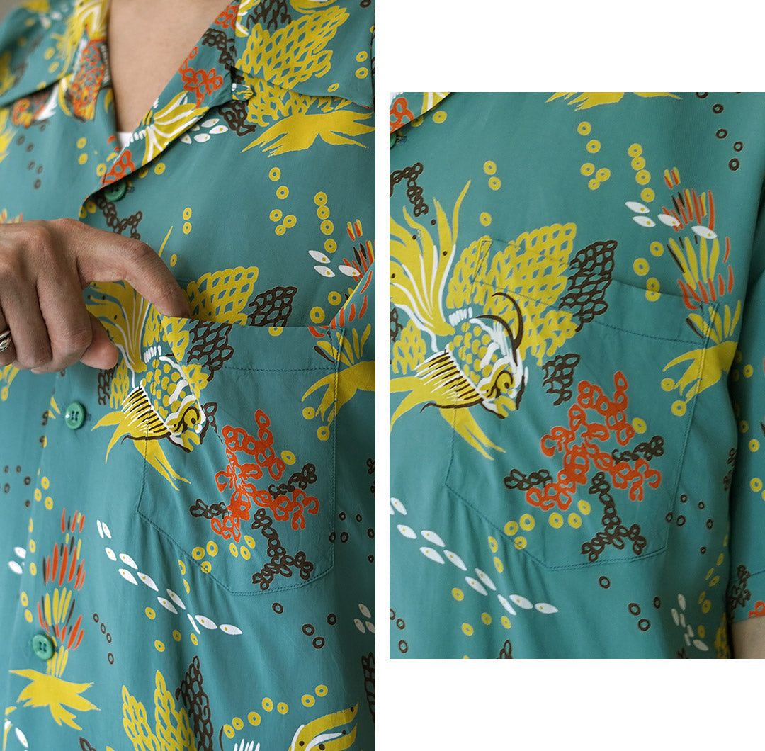 SUN SURF / Tropical Fish Hawaiian Shirt